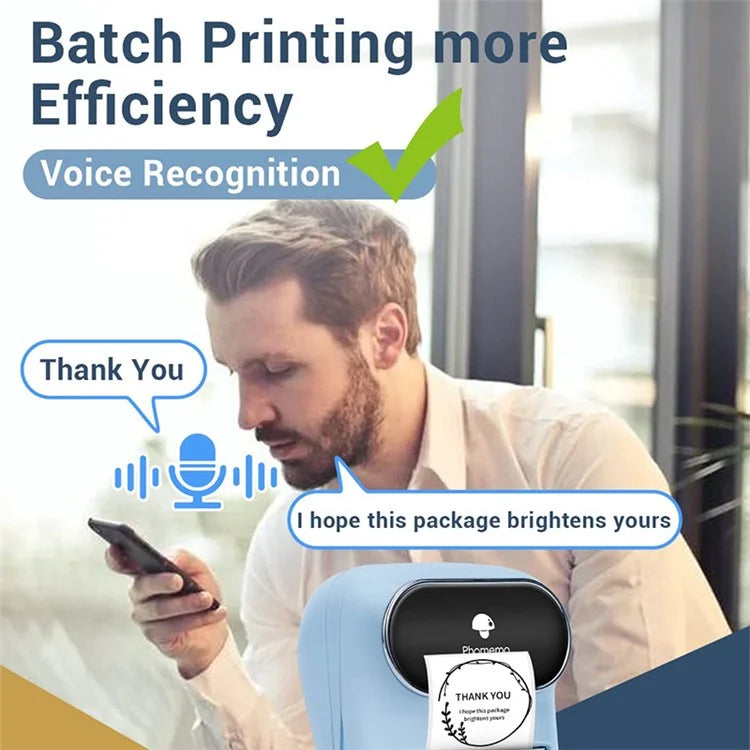 PHOMEMO M110 Mini Bluetooth Inkless Thermal Printer Wireless Clothes Barcode Label Price Tag Printer