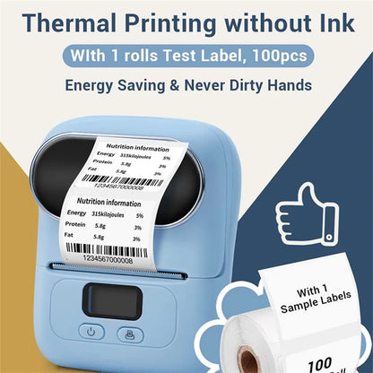 PHOMEMO M110 Mini Bluetooth Inkless Thermal Printer Wireless Clothes Barcode Label Price Tag Printer