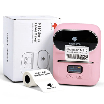PHOMEMO M110 Mini Bluetooth Inkless Thermal Printer Wireless Clothes Barcode Label Price Tag Printer