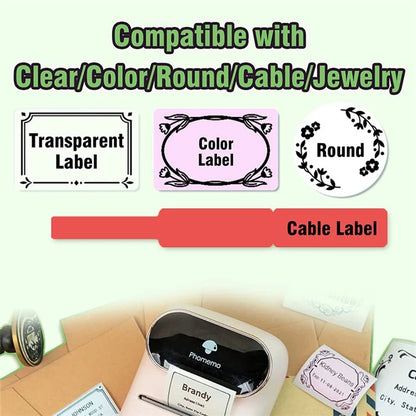 PHOMEMO M110 Mini Bluetooth Inkless Thermal Printer Wireless Clothes Barcode Label Price Tag Printer