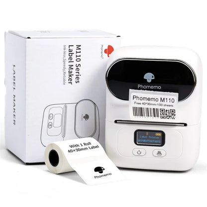 PHOMEMO M110 Mini Bluetooth Inkless Thermal Printer Wireless Clothes Barcode Label Price Tag Printer