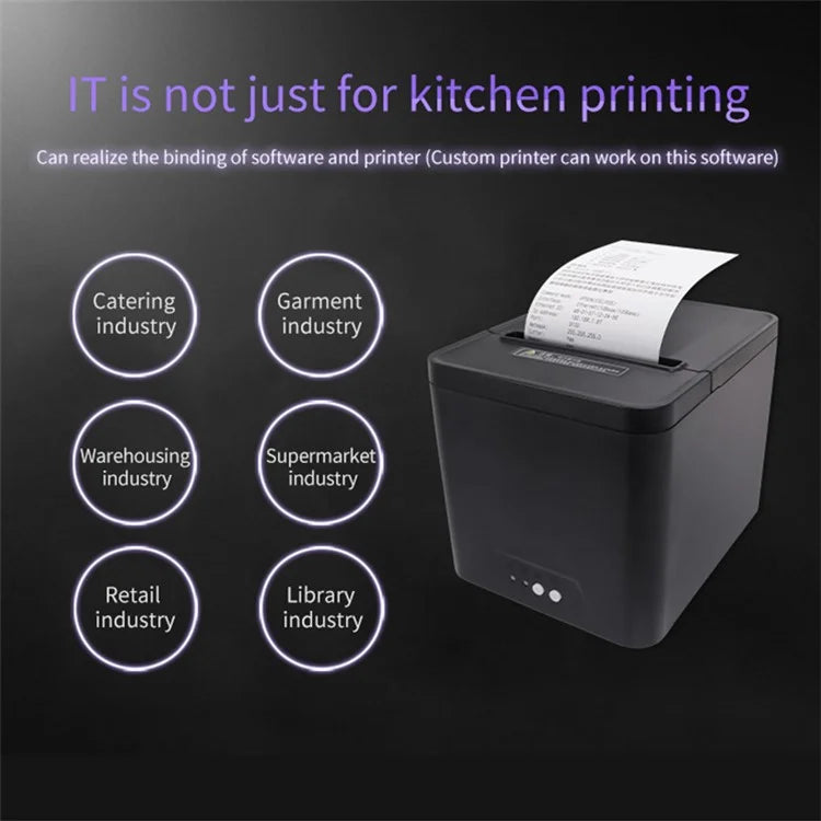 80A Thermal Receipt Printer POS Printing Tool with 80mm Printing Width