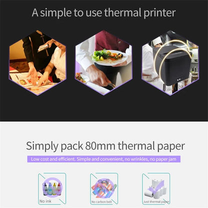 80A Thermal Receipt Printer POS Printing Tool with 80mm Printing Width