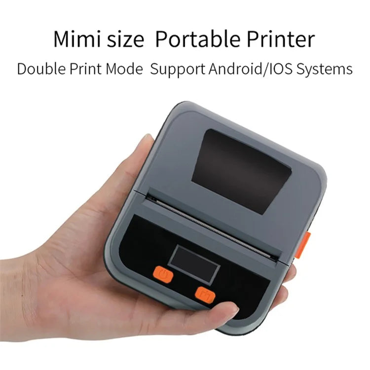 TPL80H Portable Thermal Label Printer Wireless Mobile Receipt Printer, USB+Bluetooth Version