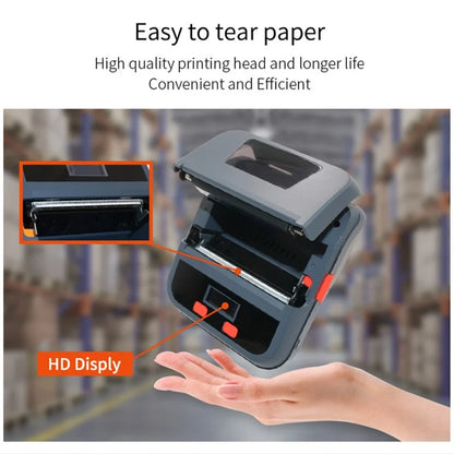 TPL80H Portable Thermal Label Printer Wireless Mobile Receipt Printer, USB+Bluetooth Version