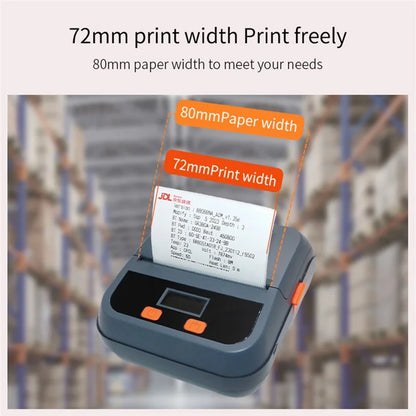 TPL80H Portable Thermal Label Printer Wireless Mobile Receipt Printer, USB+Bluetooth Version