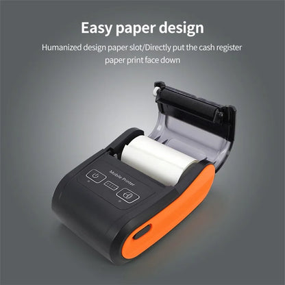 H22 Mini Size Thermal Receipt Printer Inkless Printing Tool with 80mm / s Print Speed