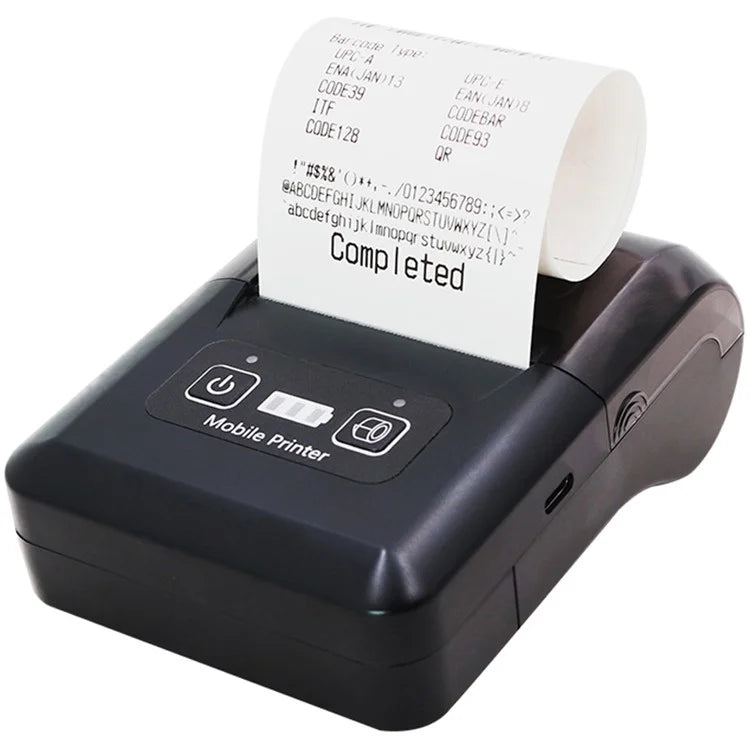 H20 USB + Bluetooth 203DPI Portable Thermal Printer 48mm Receipt Printer
