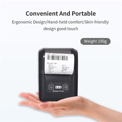 H20 USB + Bluetooth 203DPI Portable Thermal Printer 48mm Receipt Printer