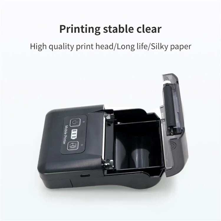 H20 USB + Bluetooth 203DPI Portable Thermal Printer 48mm Receipt Printer