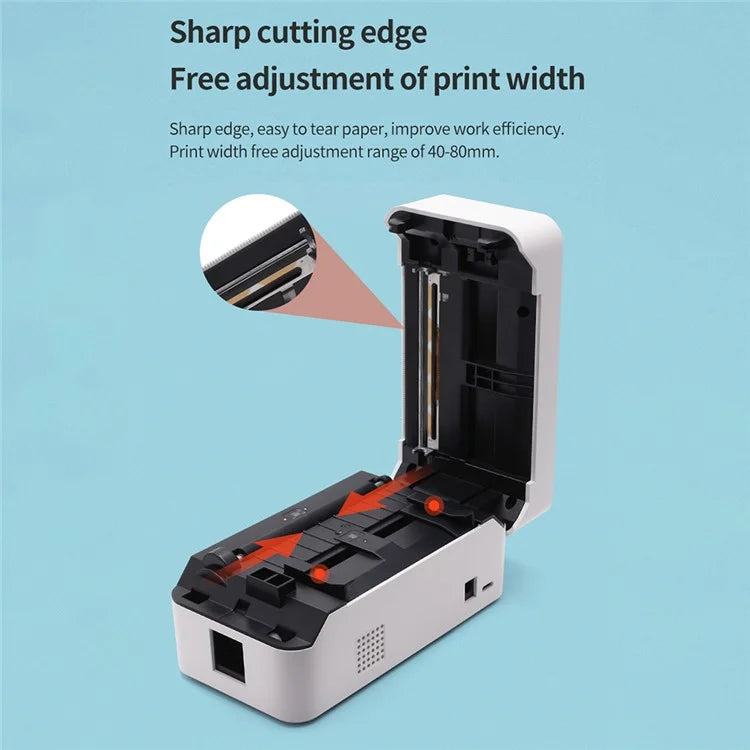 TDL401H 40-80mm Printing Width Thermal Printer Barcode Label Printer, USB+Bluetooth Version