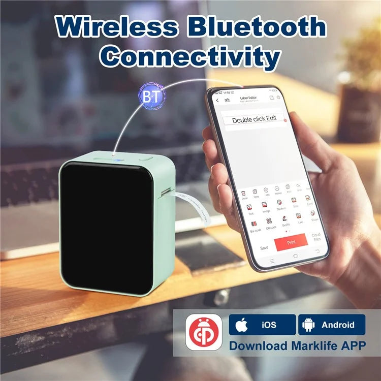 MARKLIFE P15 Inkless Label Maker Machine Mini Wireless Bluetooth Thermal Printer