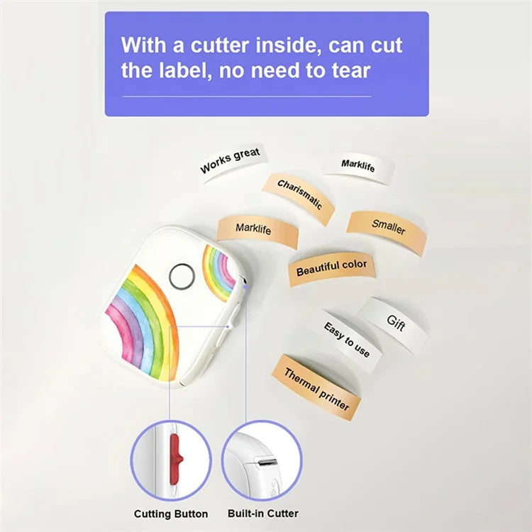 MARKLIFE P12 Mini Home Bluetooth Inkless Thermal Printer Wireless Labels Notes Printer