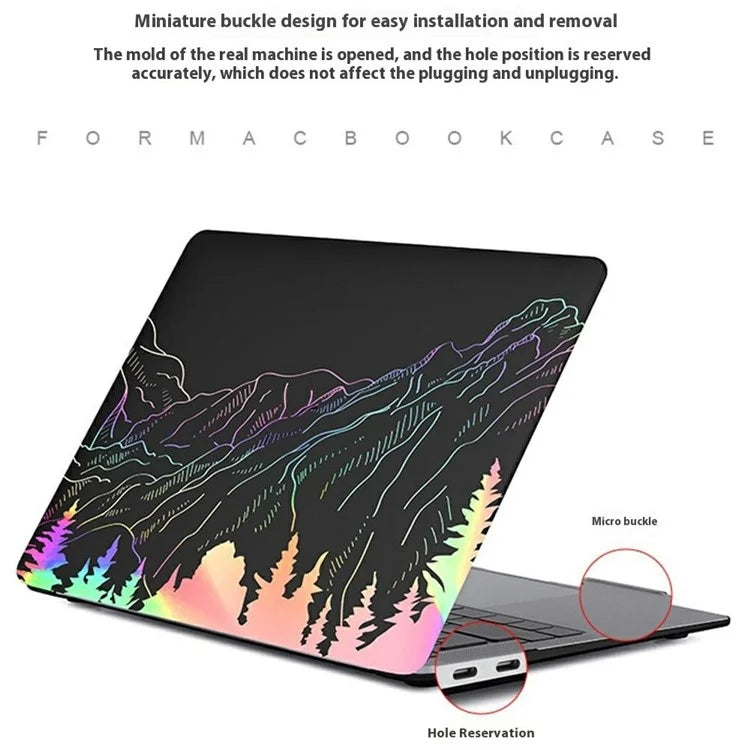 For MacBook Air 13 inch (2022) Case Cold Stamping Laptops PC Hard Shell