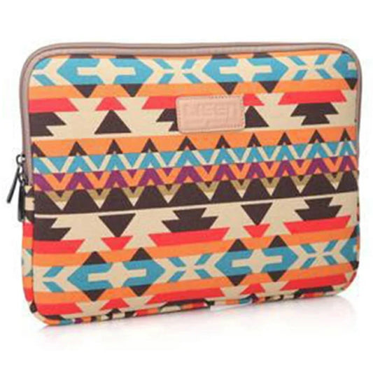 LISEN Geometric Pattern Design Carrying Case for 13-Inch Laptops Storage Bag, 34.5 x 24 x 1.5cm