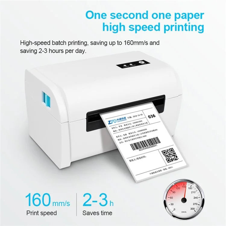 ZJ-9200 Shipping Label Printer High-Speed USB+Bluetooth Thermal Label Printer