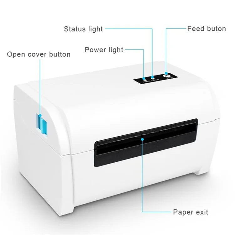 ZJ-9200 Shipping Label Printer High-Speed USB+Bluetooth Thermal Label Printer