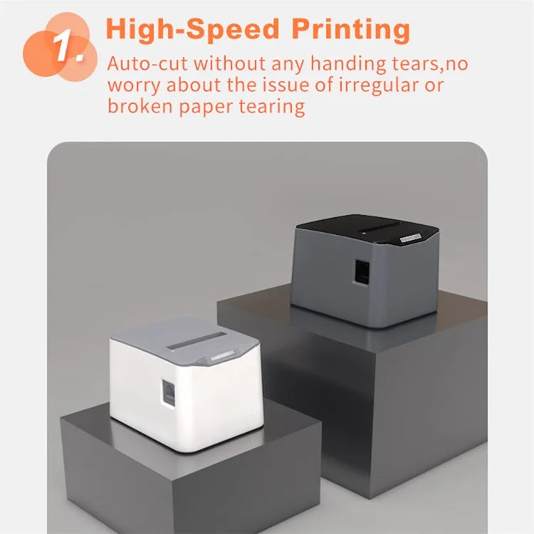 ZJ-8370 83mm Receipt Printer USB+LAN+Bluetooth High-Speed Mini Ticket Invoice Bill Printer