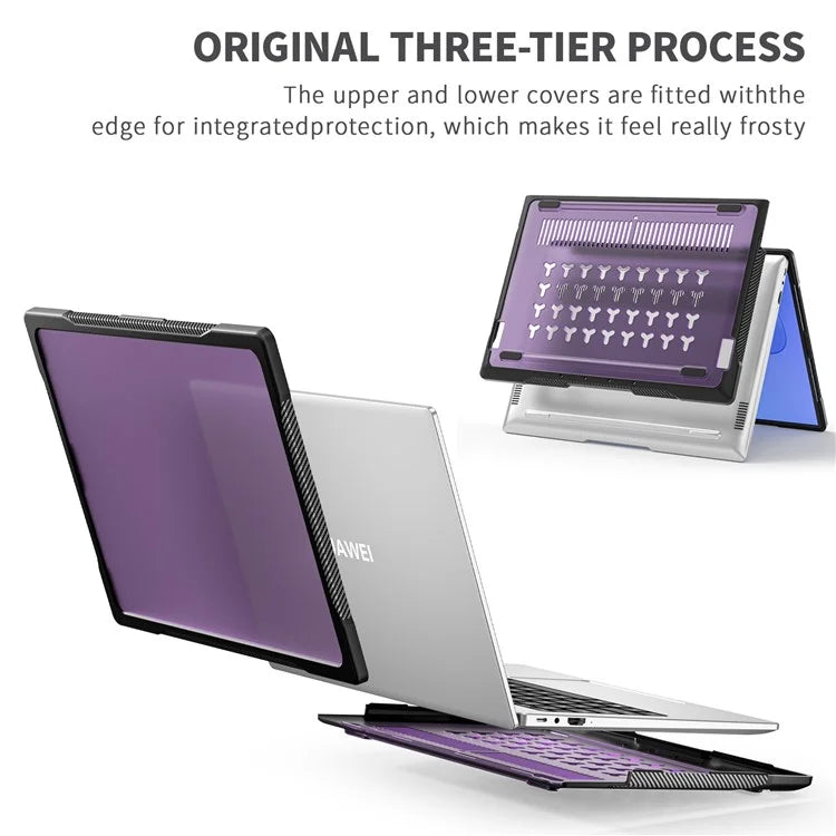 Sailor Series for Huawei MateBook 14 (2021) / (2022) / (2023) Laptop Case PC+TPU Notebook Cover Purple