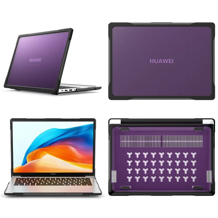 Sailor Series for Huawei MateBook D14 (2023) Case PC+TPU Anti-Cracking Protective Cover Purple