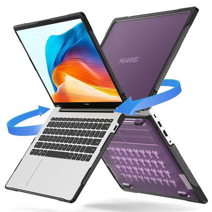 Sailor Series for Huawei MateBook D14 (2023) Case PC+TPU Anti-Cracking Protective Cover Purple