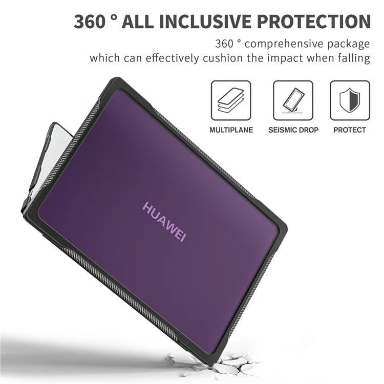 Sailor Series for Huawei MateBook D14 (2023) Case PC+TPU Anti-Cracking Protective Cover Purple