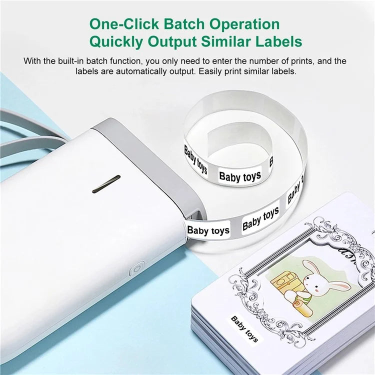 NIIMBOT D11 Portable Mini Label Printer Bluetooth Thermal Printer Inkless Printing Machine, EU Plug
