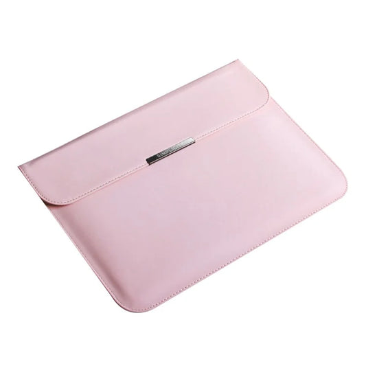 16-inch Slim Laptop Bag Magnetic Flap PU Leather Horizontal Notebook Sleeve