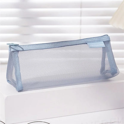 HE CHOOSES D047 Nylon Mesh Pencil Bag Student Triangular Stationery Storage Bag