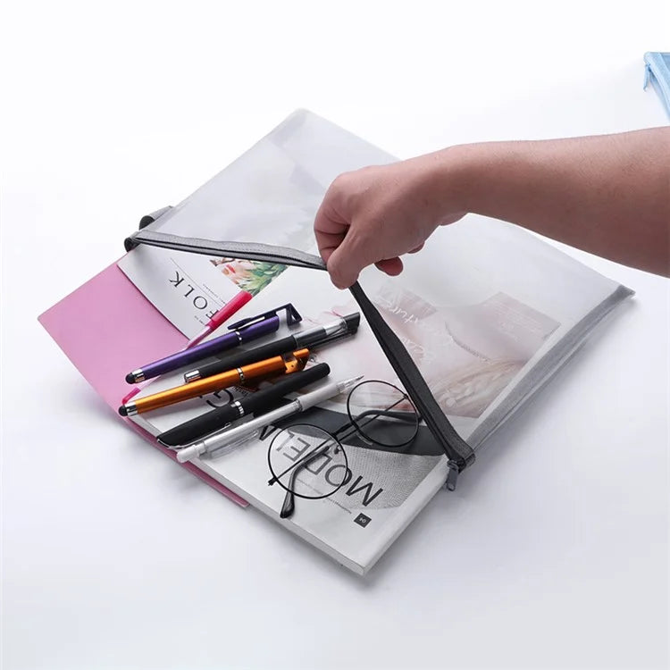 HE CHOOSES D045 A4 File Bag Nylon Document Stationery Zipper Storage Pouch