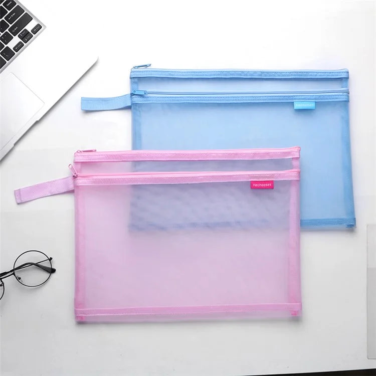 HE CHOOSES D045 A4 File Bag Nylon Document Stationery Zipper Storage Pouch