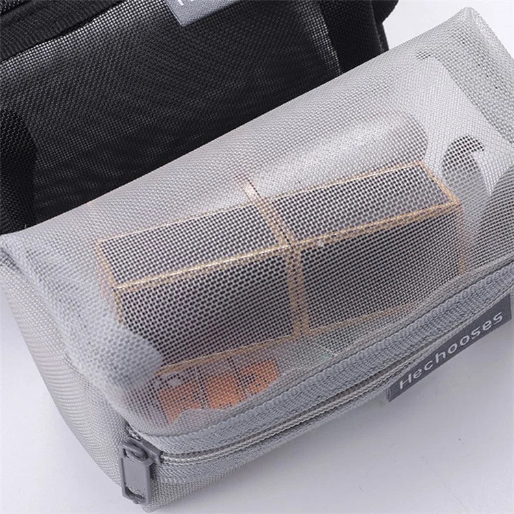 HE CHOOSES D050 Three-Dimensional Square Mesh Coin Purse Storage Bag, Size S