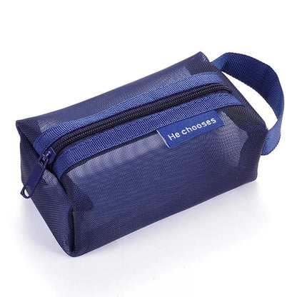 HE CHOOSES D050 Three-Dimensional Square Mesh Coin Purse Storage Bag, Size S