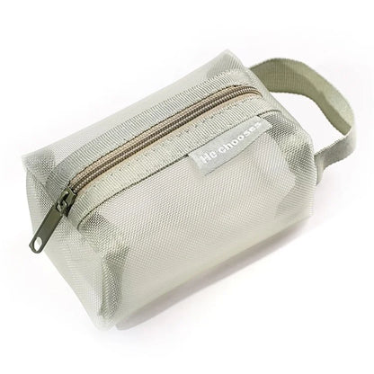 HE CHOOSES D050 Three-Dimensional Square Mesh Coin Purse Storage Bag, Size S