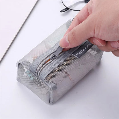 HE CHOOSES D050 Three-Dimensional Square Mesh Coin Purse Storage Bag, Size S