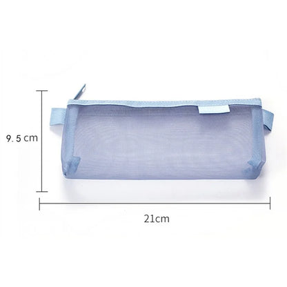 HE CHOOSES D001 Nylon Mesh Pencil Case Student Stationery Storage Bag