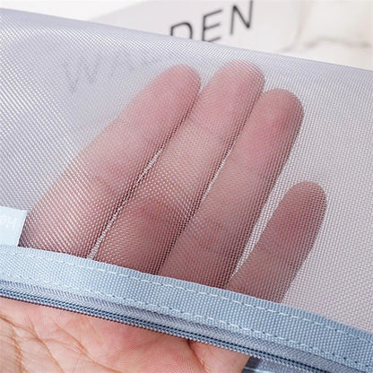 HE CHOOSES D001 Nylon Mesh Pencil Case Student Stationery Storage Bag