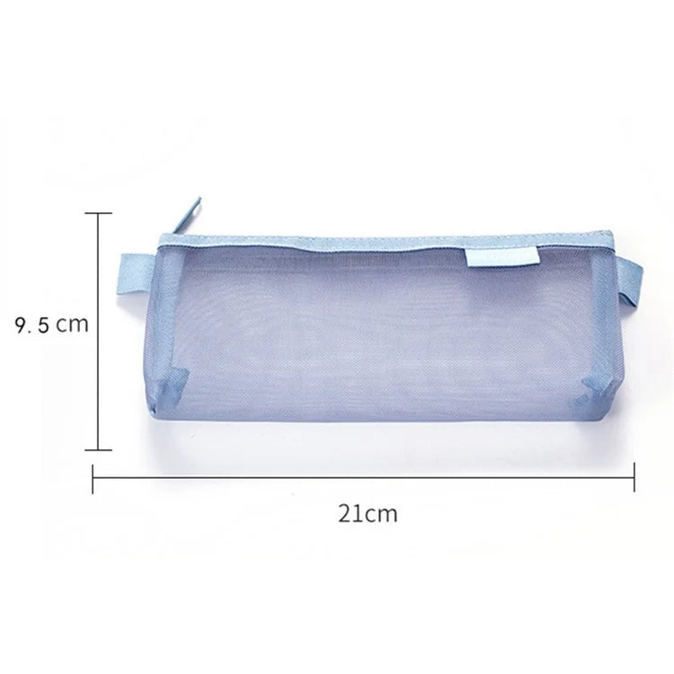 HE CHOOSES D001 Nylon Mesh Pencil Case Student Stationery Storage Bag