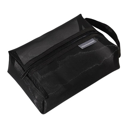 HE CHOOSES D053 Three-Dimensional Square Mesh Storage Bag Pencil Case, Size XL