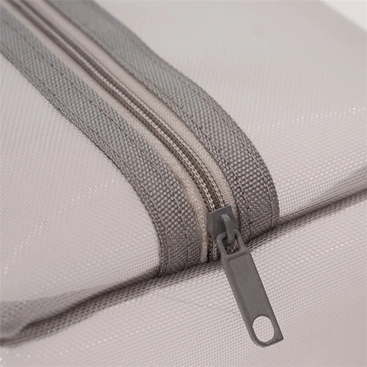 HE CHOOSES D053 Three-Dimensional Square Mesh Storage Bag Pencil Case, Size XL