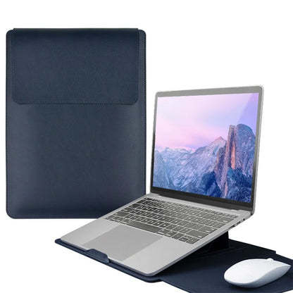 13-inch PU Leather Laptop Bag with Adjustable Stand Notebook Sleeve