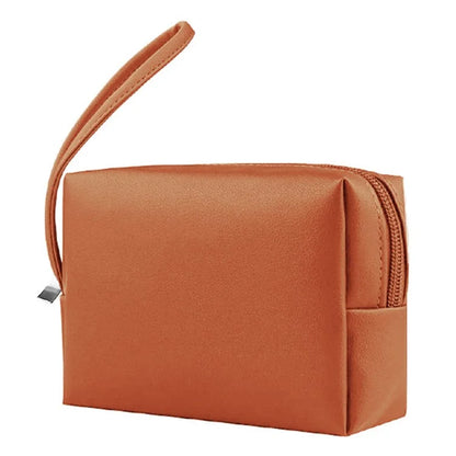 PU Leather Storage Bag Electronic Accessory Organizer with Hand Strap