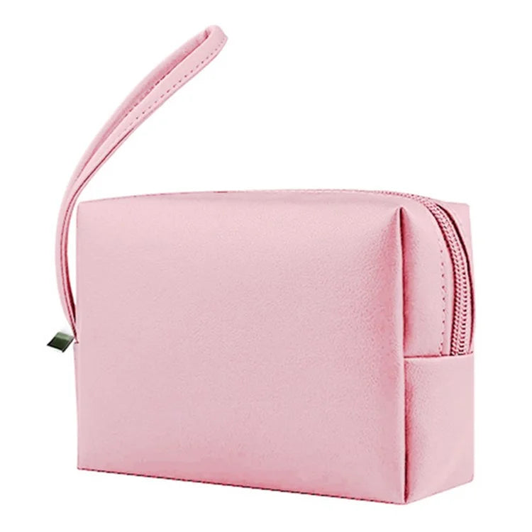 PU Leather Storage Bag Electronic Accessory Organizer with Hand Strap