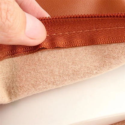 PU Leather Storage Bag Electronic Accessory Organizer with Hand Strap