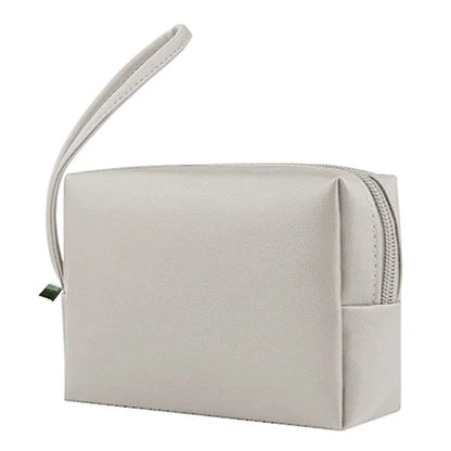 PU Leather Storage Bag Electronic Accessory Organizer with Hand Strap