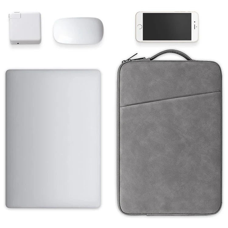 ND03S 14.1-15.4 Inch PU Leather Laptop Bag Shockproof Notebook Handbag