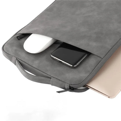 ND03S 14.1-15.4 Inch PU Leather Laptop Bag Shockproof Notebook Handbag