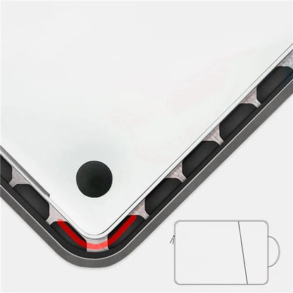 ND03S 14.1-15.4 Inch PU Leather Laptop Bag Shockproof Notebook Handbag