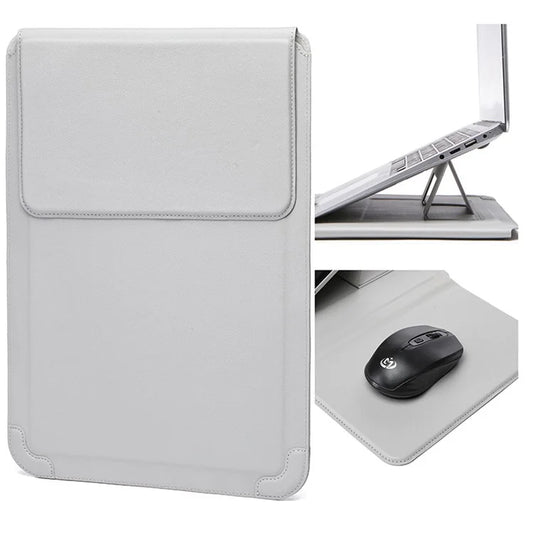 12-13.3" Laptop Case PU Leather Ultra-Slim Folding Stand Notebook Carrying Bag
