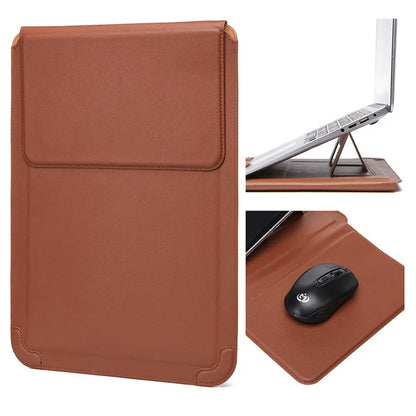 12-13.3" Laptop Case PU Leather Ultra-Slim Folding Stand Notebook Carrying Bag